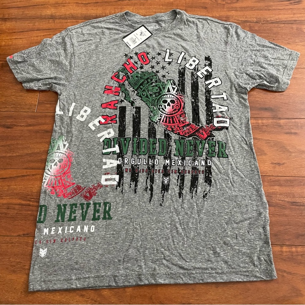 FREEDOM RANCH DEVIDED NEVER T-SHIRT SZ XL
